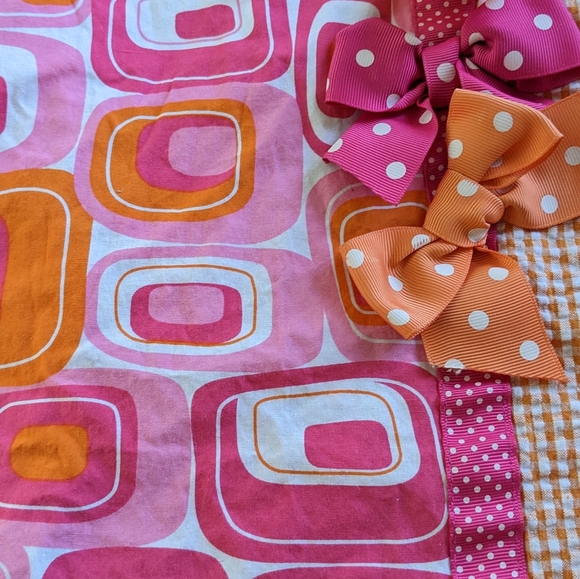 Bonnie Baby Size 12 Months Mod Style Boutique Style Baby Girl Dress With Bow. - Picture 3 of 6